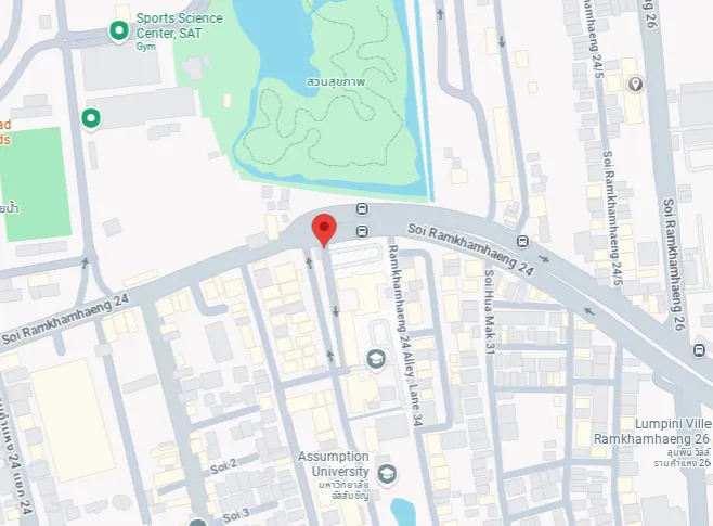 Map of Hua Mak Campus, Assumption University
